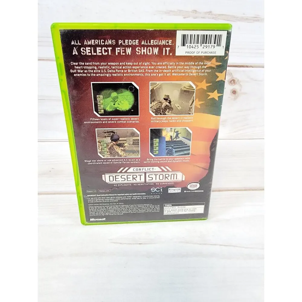Conflict Desert Storm Platinum Original Xbox – Complete CIB